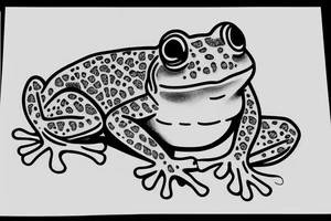 little frog drinking tea tattoo idea