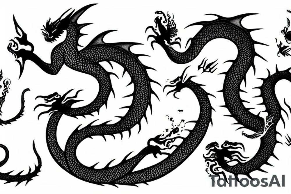 dragon cat tattoo idea