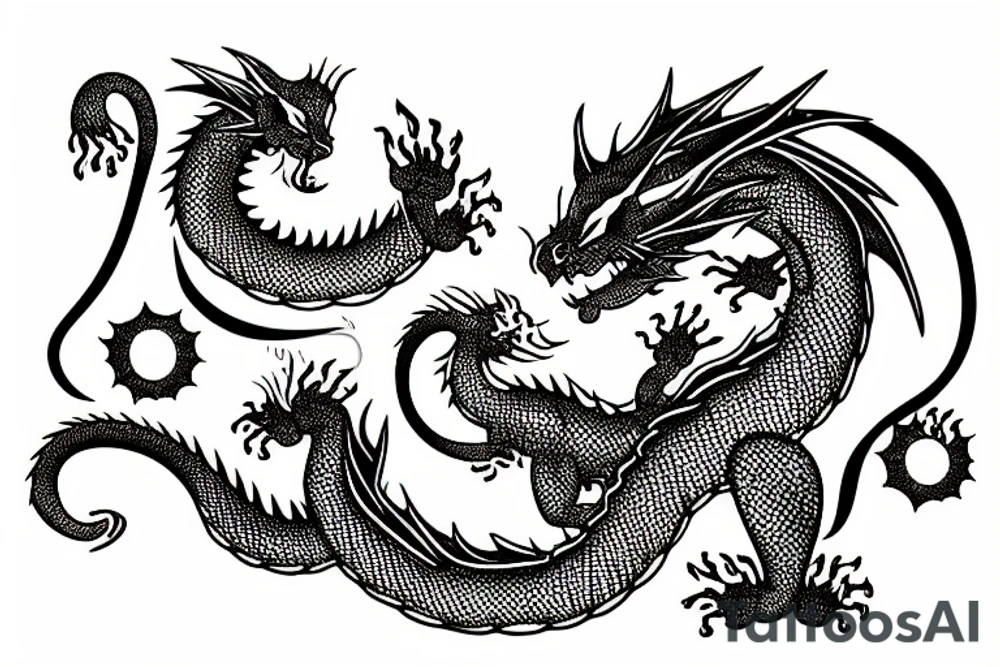 dragon cat tattoo idea