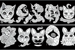 pretty cat tattoo idea