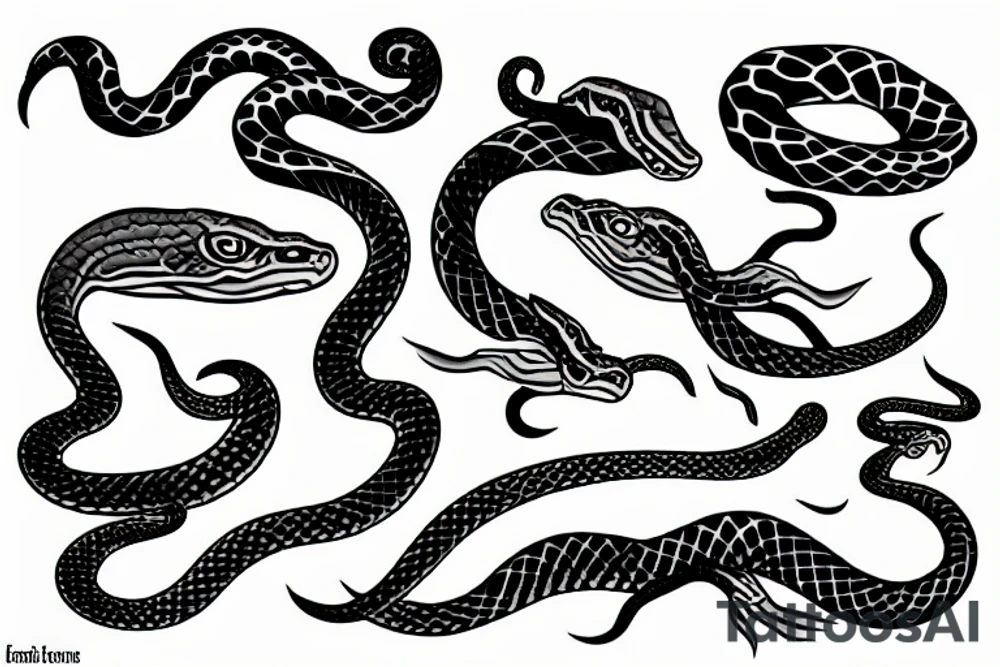 scaled snake tattoo idea