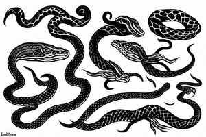 scaled snake tattoo idea