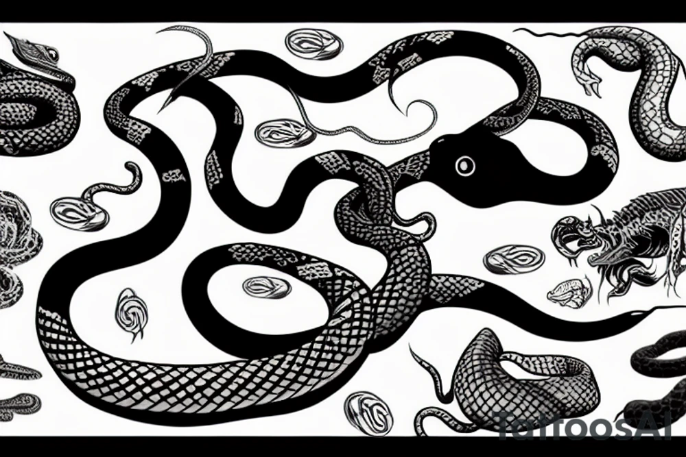 scaled snake tattoo idea