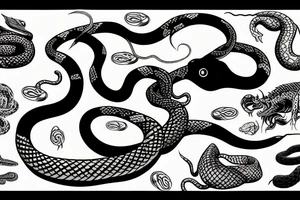 scaled snake tattoo idea