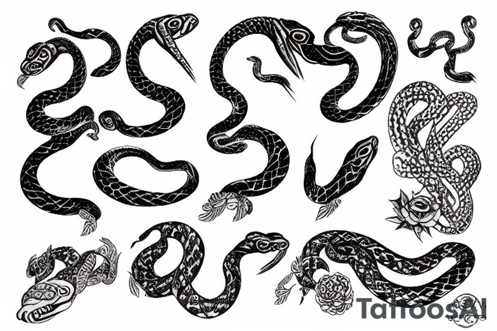 snake scales tattoo idea