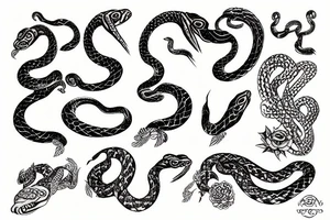 snake scales tattoo idea