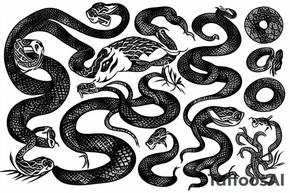 snake scales tattoo idea