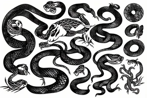 snake scales tattoo idea