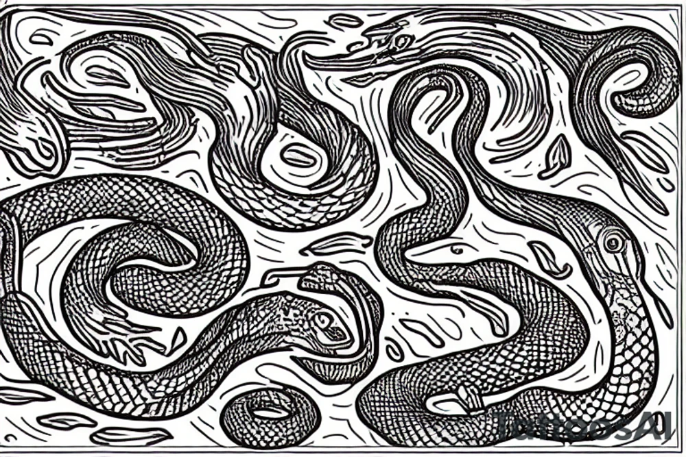 snake scales tattoo idea