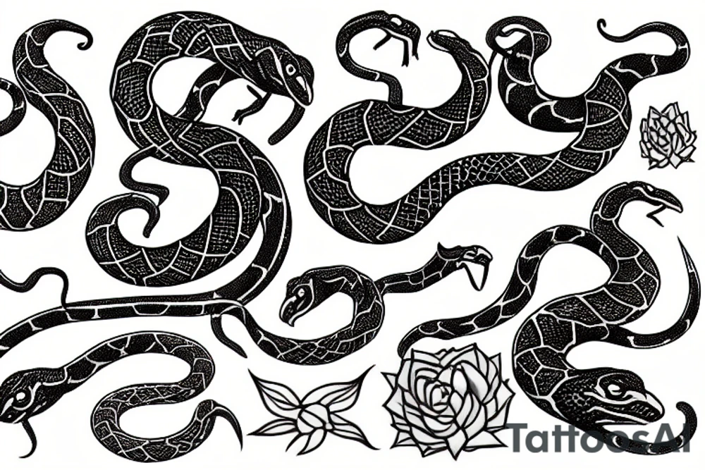snake scales tattoo idea