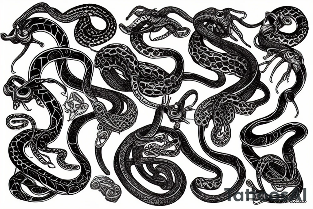 snake scales tattoo idea