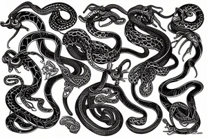 snake scales tattoo idea