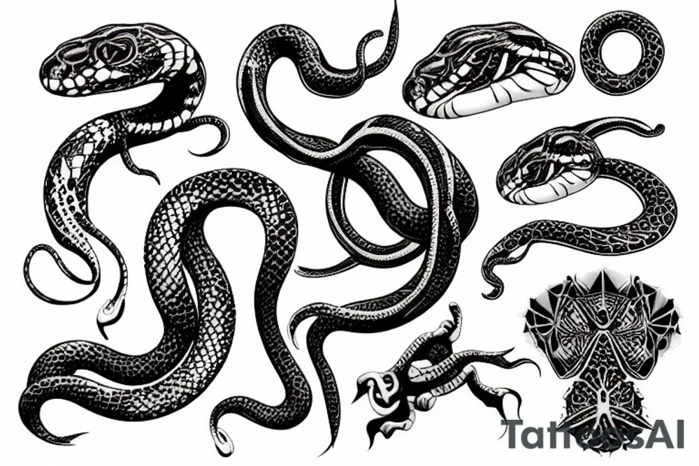 snake scales tattoo idea