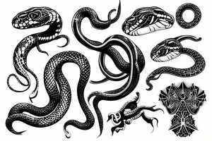 snake scales tattoo idea
