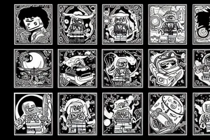 lego minifig spaceship tattoo idea