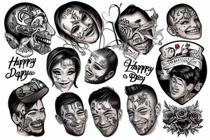 happy boy tattoo idea