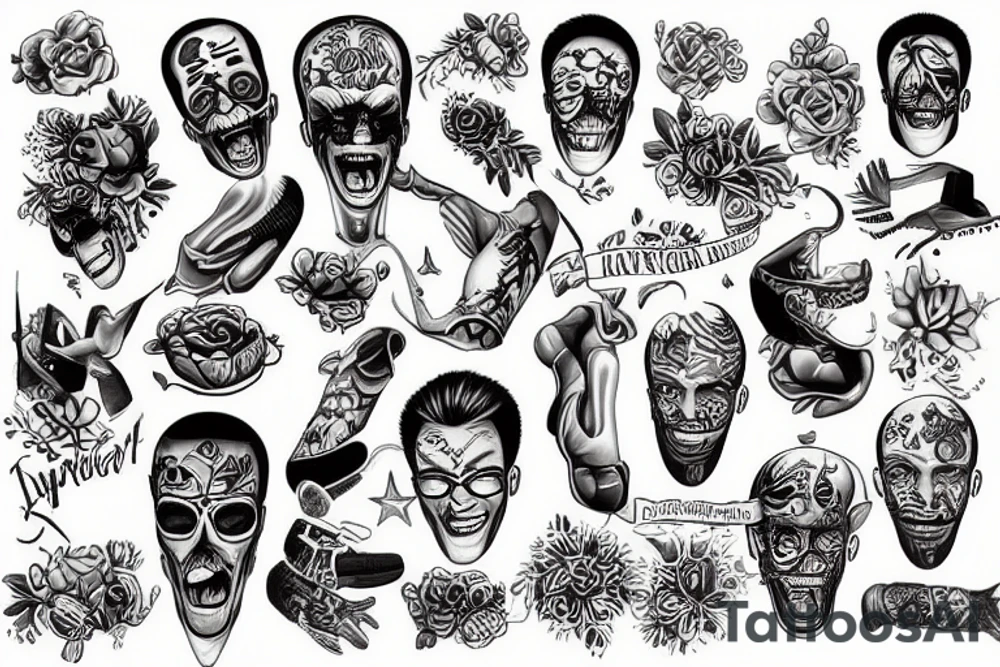 happy boy tattoo idea