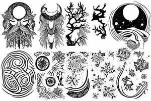 summer solstice and winter solstice tattoo idea