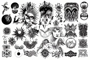 summer solstice and winter solstice tattoo idea