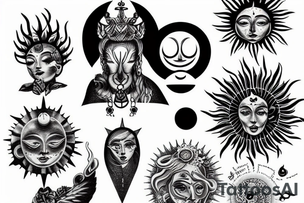 God of the sun tattoo idea
