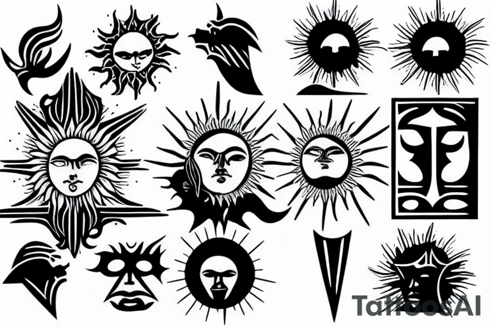 God of the sun tattoo idea
