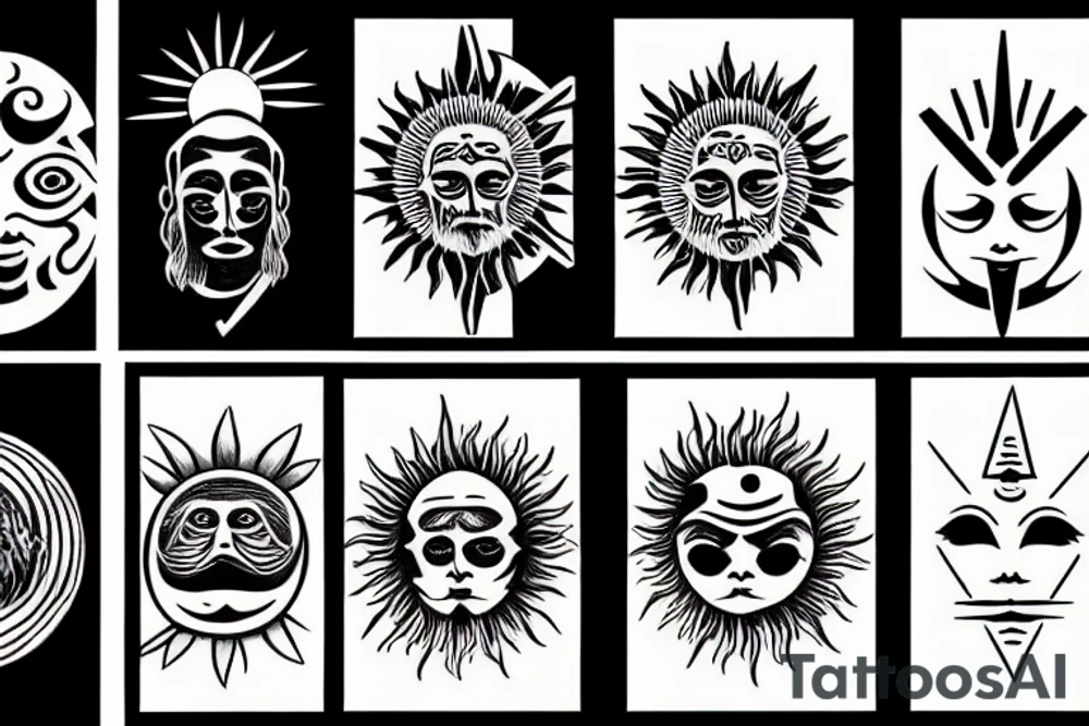God of the sun tattoo idea