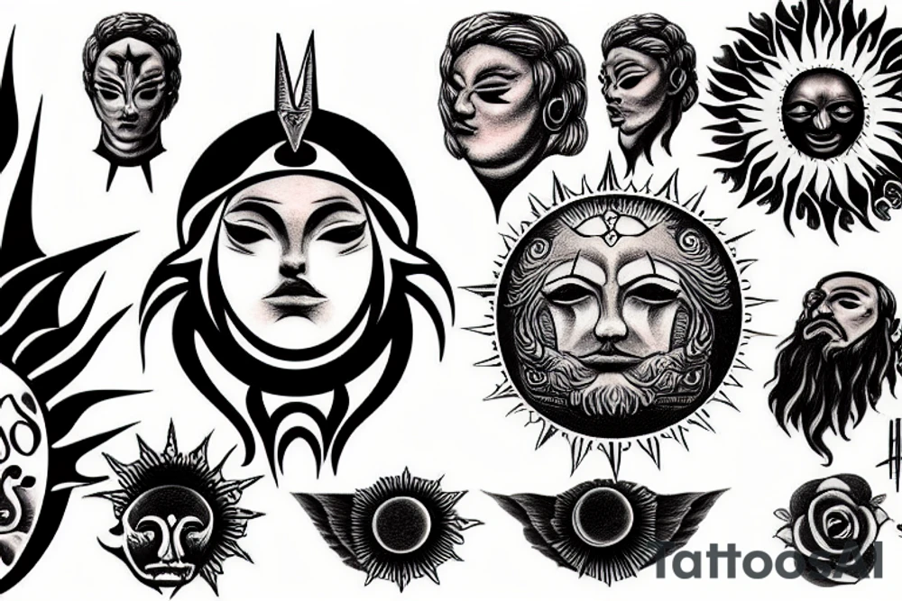 God of the sun tattoo idea