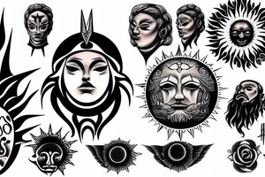 God of the sun tattoo idea
