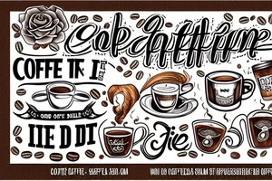 Coffee camp with banner that says til I die tattoo idea