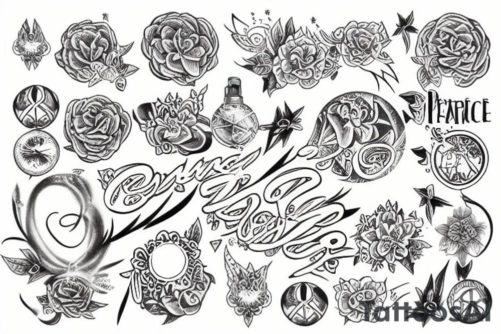infinite peace tattoo idea