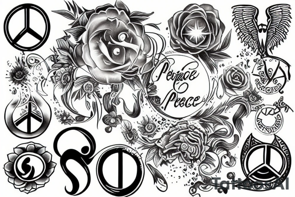 infinite peace tattoo idea