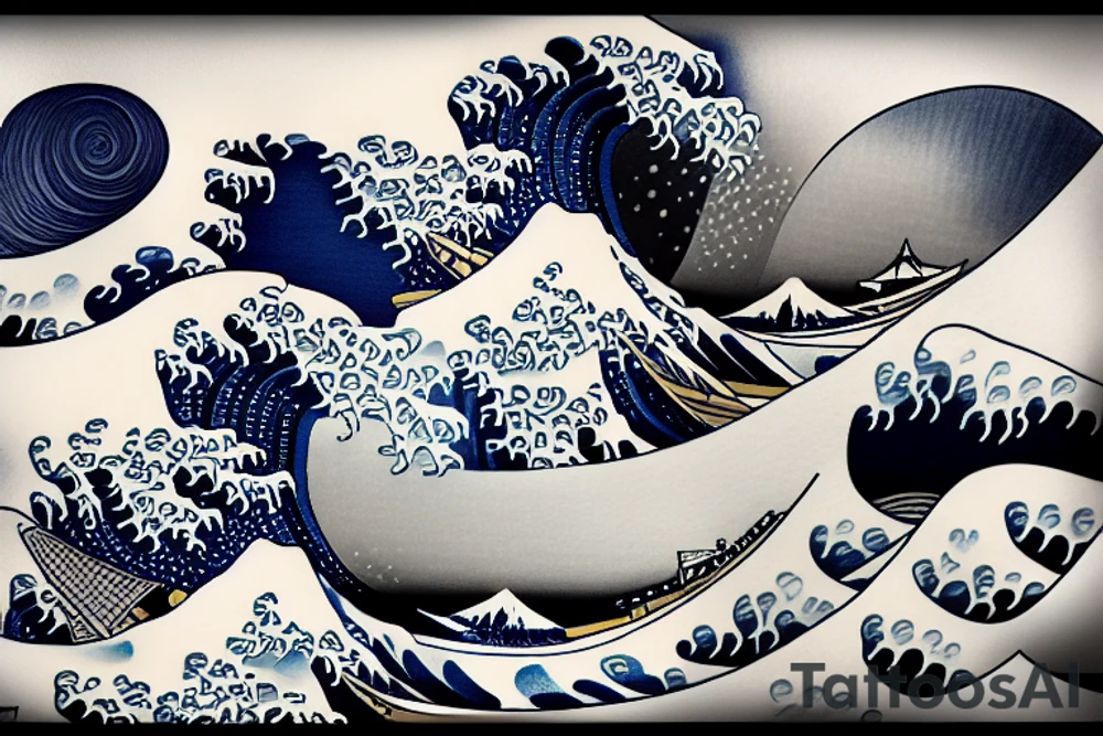 wave off kanagawa tattoo idea