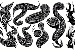 abstract black design tattoo idea