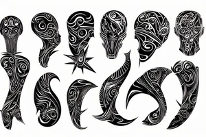 abstract black design tattoo idea