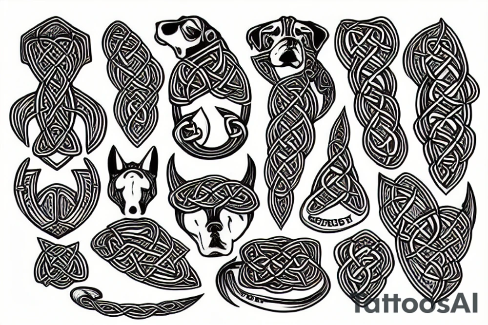 celtic dog tattoo idea