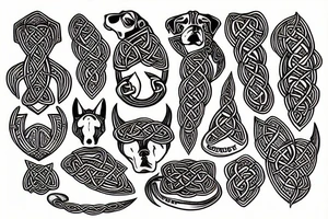 celtic dog tattoo idea
