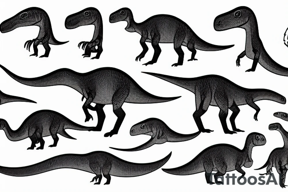 Dinosaur with a long neck tattoo idea