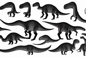 Dinosaur with a long neck tattoo idea