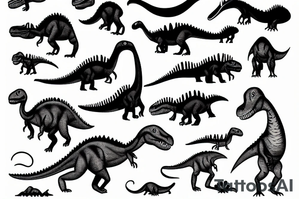 Dinosaur with a long neck tattoo idea