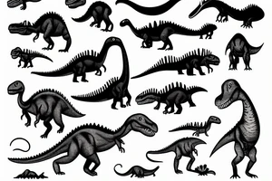Dinosaur with a long neck tattoo idea