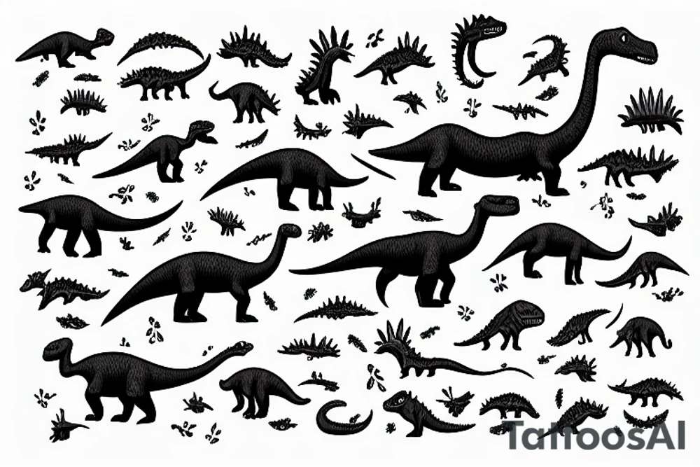 Dinosaur with a long neck tattoo idea