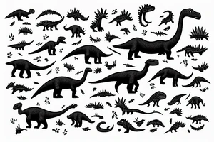 Dinosaur with a long neck tattoo idea