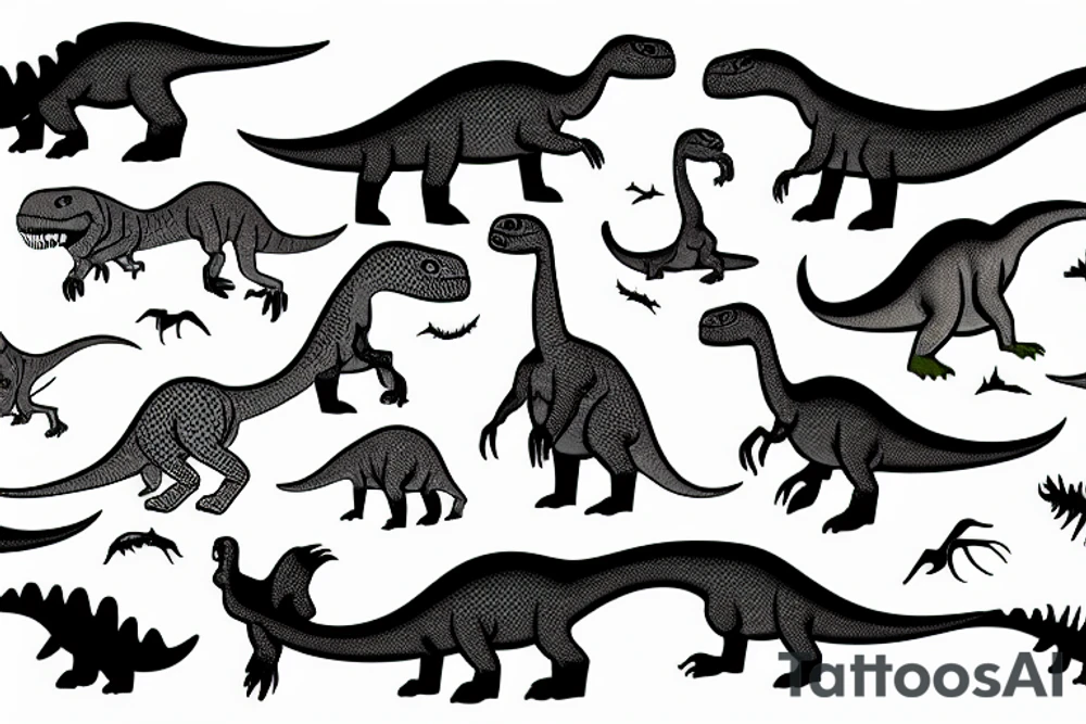 Dinosaur with a long neck tattoo idea