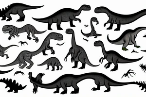 Dinosaur with a long neck tattoo idea