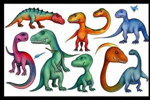 Dinosaur with a long neck tattoo idea