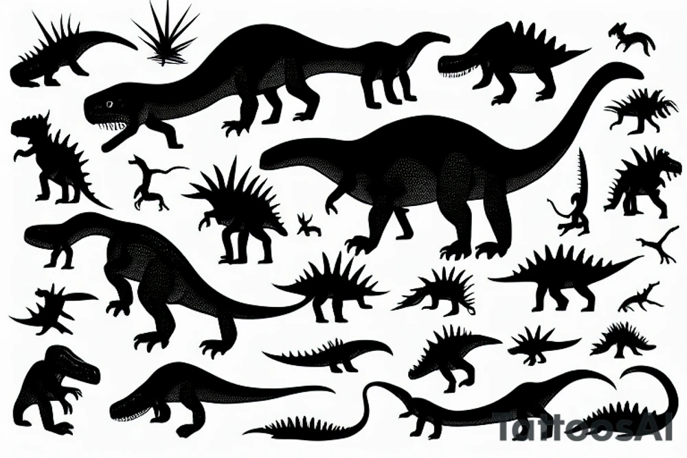 Dinosaur with a long neck tattoo idea