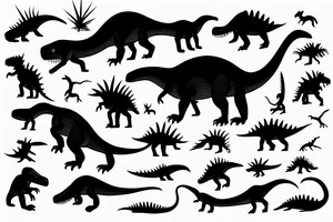 Dinosaur with a long neck tattoo idea