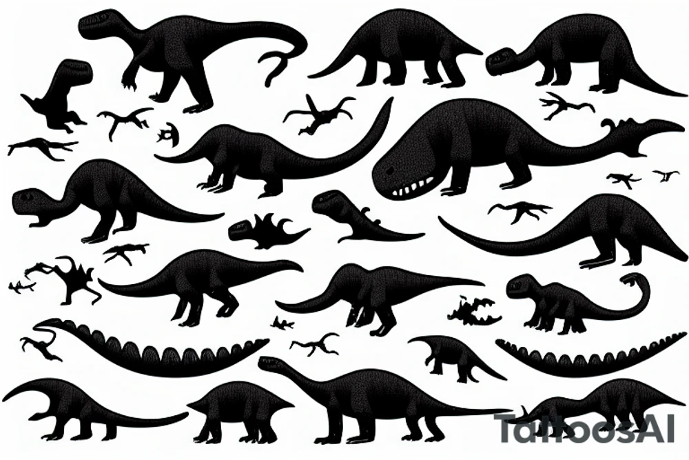 Dinosaur with a long neck tattoo idea