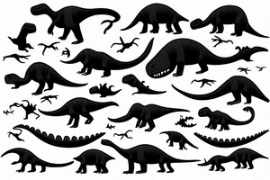 Dinosaur with a long neck tattoo idea