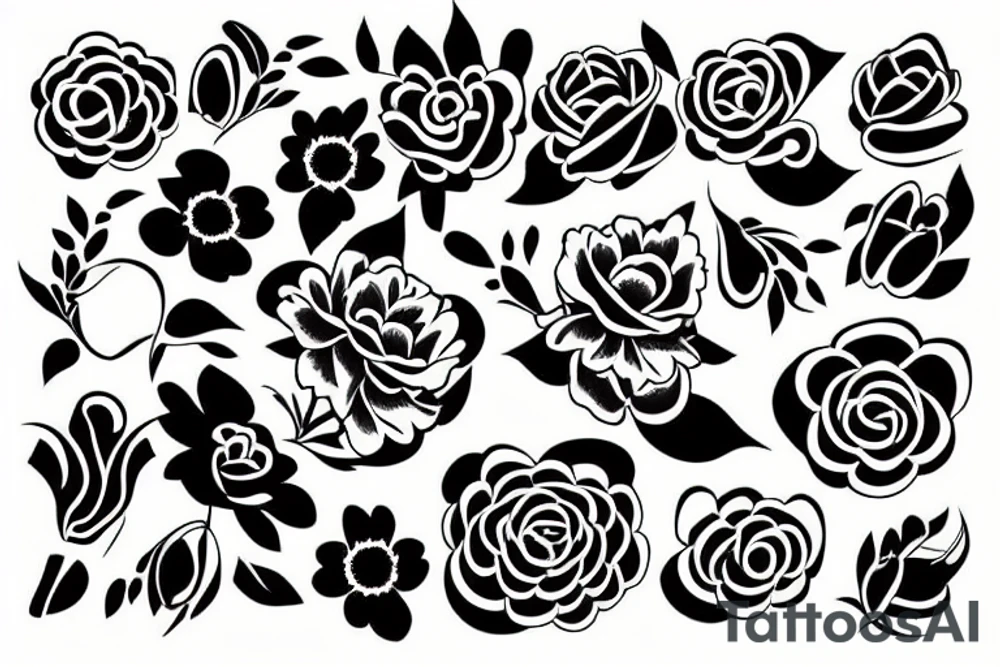 flowers like on jimmy hendrix's guitar tattoo idea